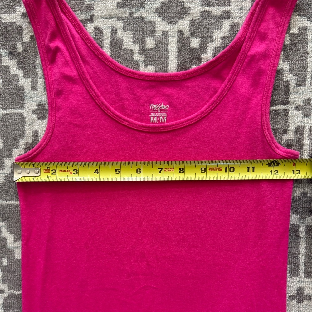 Mossimo Supply Co. Hot Pink Sleeveless Cotton Tank Top Cotton - Picture 5 of 11